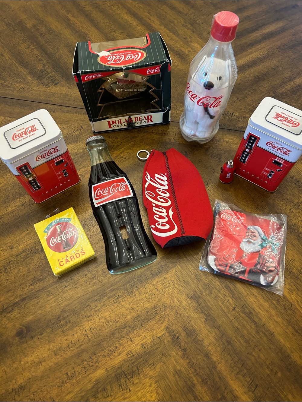 Coca-Cola Red and White Collectible   Memorabilia Set